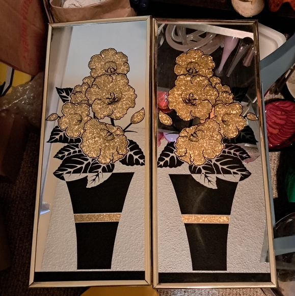 1980's Art Deco Wall Mirrors - Picture 2 of 3